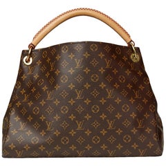 2013 Louis Vuitton Brown Coated Monogram Canvas Artsy MM