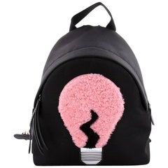 Fendi Light Bulb Backpack Nylon with Shearling Mini