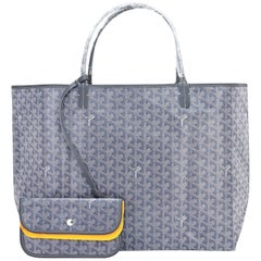 Goyard Grey St Louis Tote Bag GM Chevron 