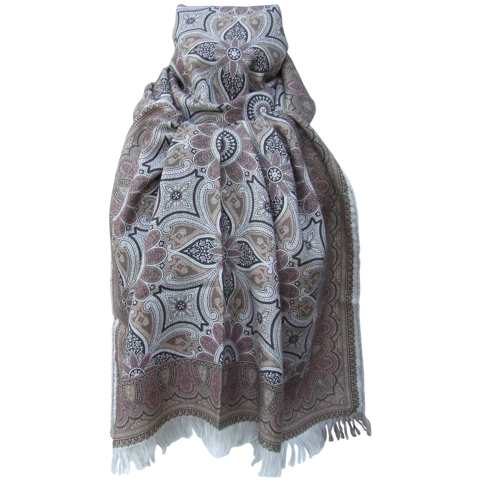 Hermès Long Scarf Stole Pashmina Cashmere and Silk Shades of Beige 181 cm