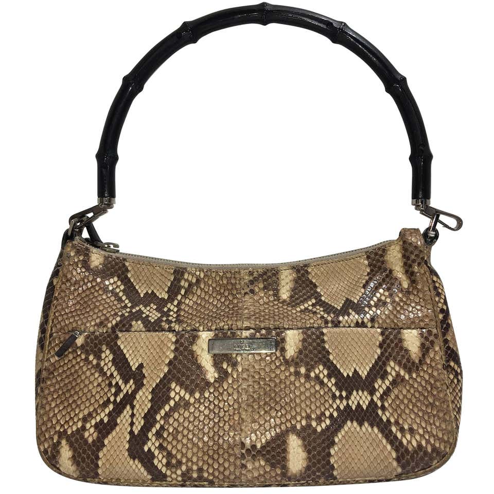 Gucci Python Fur Gucci Python Handbag at 1stDibs