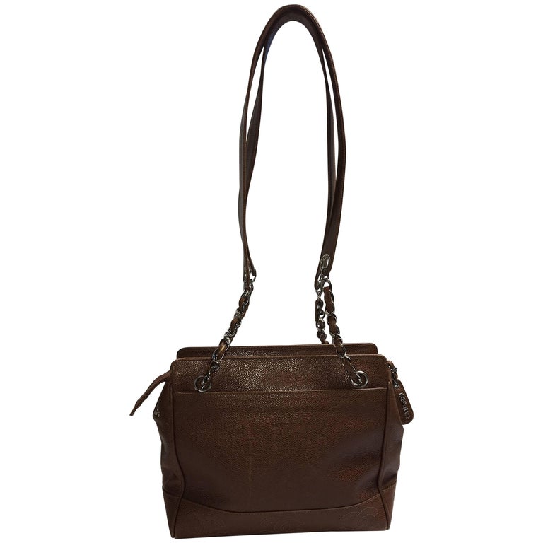 Chanel Vintage Pebbled Leather Handbag at 1stdibs