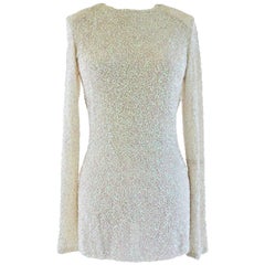 Lorry Newhouse White Sequined Shirt 