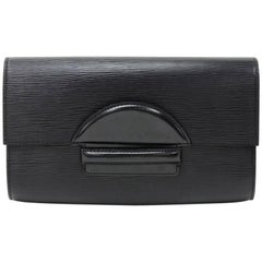 Louis Vuitton Vintage Pochette Chaillot Black Epi Leather Clutch Bag