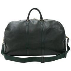 Louis Vuitton Kendall GM Green Taiga Leather Travel Bag and Strap