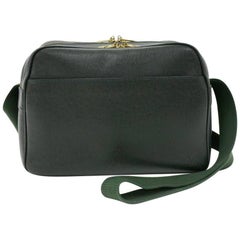 Louis Vuitton Reporter Green Taiga Leather Medium Shoulder Bag