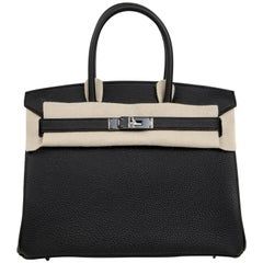 Hermes Birkin 30 Black (Noir) Togo Palladium Harware (PHW) Stamp A (2017)