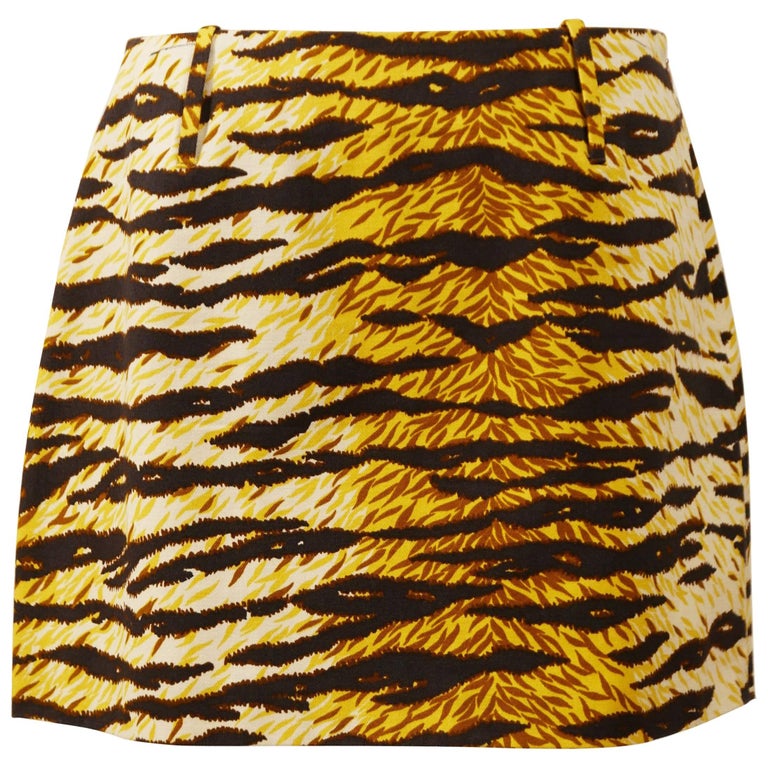 Dolce and Gabbana D&G Animal Print Mini Skirt For Sale at 1stDibs