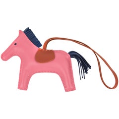 Hermes Charm Rodeo Horse Medium (MM Size) Rose Azalea