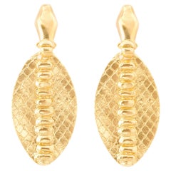 Giulia Barela Skin Gold Plated Bronze  Earrings 