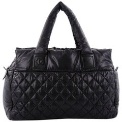 Chanel Coco Cocoon Zipped Tote Quilted Nylon Medium