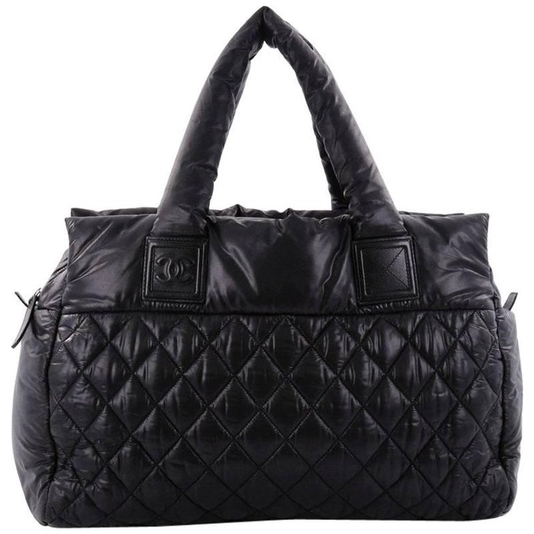 Chanel Coco Cocoon Zipped Tote Quilted Nylon Medium at 1stDibs