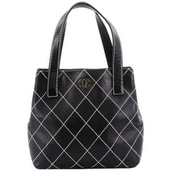 Chanel Surpique Tote Quilted Leather Small