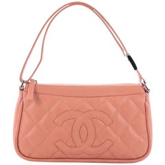 Chanel CC Timeless Pocket Shoulder Bag Quilted Caviar Small