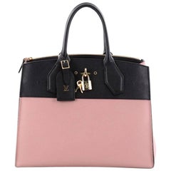 Louis Vuitton City Steamer Handbag Leather MM 