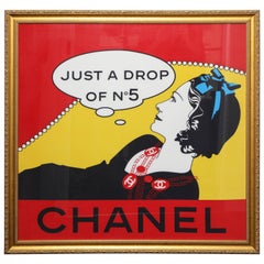 Extremely Rare Chanel "Drop of No.5" Scarf in Gold Frame