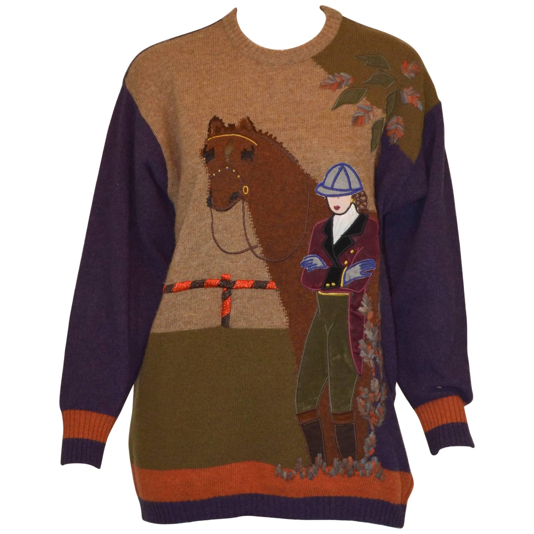 Gucci M.J. Knoud Horse and Rider Sweater