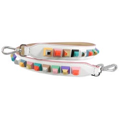 Fendi White "Strap You" Multicolor Studded Purse Bag Strap 