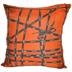 Vintage Hermès Custom Scarf Pillow "Gift Ribbons"