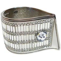 Azzaro Couture Strass Art Déco Like New in box Cuff Bracelet 