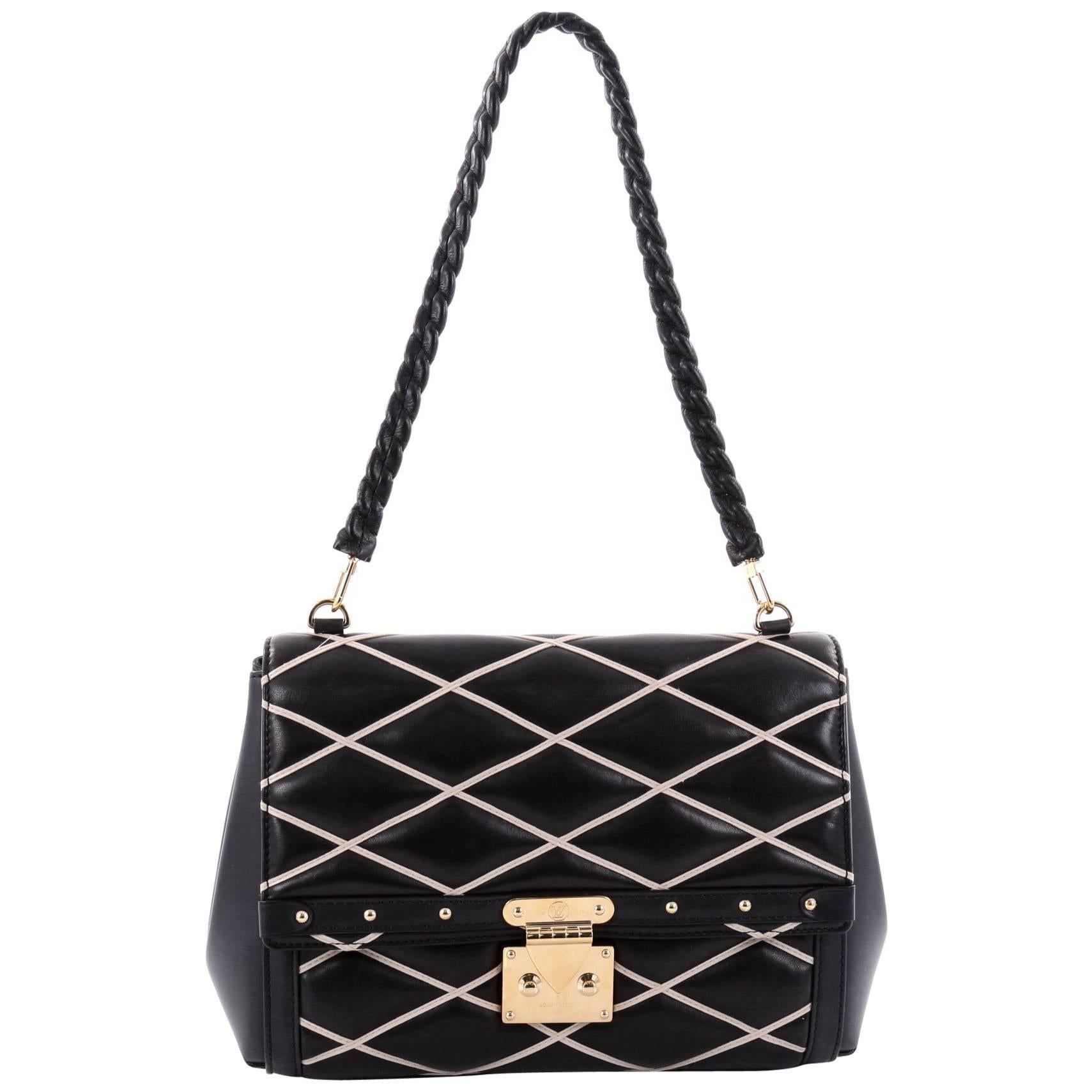 Louis Vuitton Pochette Flap Handbag Malletage Leather 