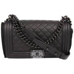 Chanel "So Black!" Medium black Boy Bag