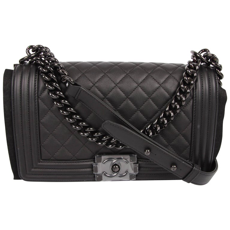 Chanel "So Black!" Medium black Boy Bag at 1stDibs chanel so black