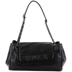 Chanel Lax Accordion Flap Bag Leather Medium