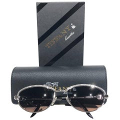 Tiffany & Co. Vintage Gold Plated Sunglasses with Crystals Lunettes T789