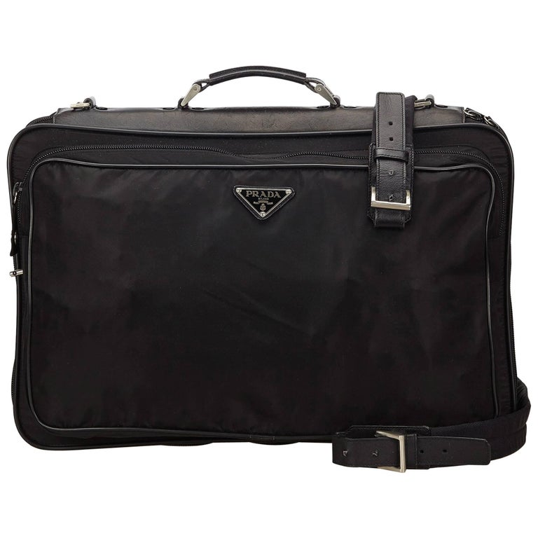 Prada Black Nylon Garment Bag For Sale at 1stdibs