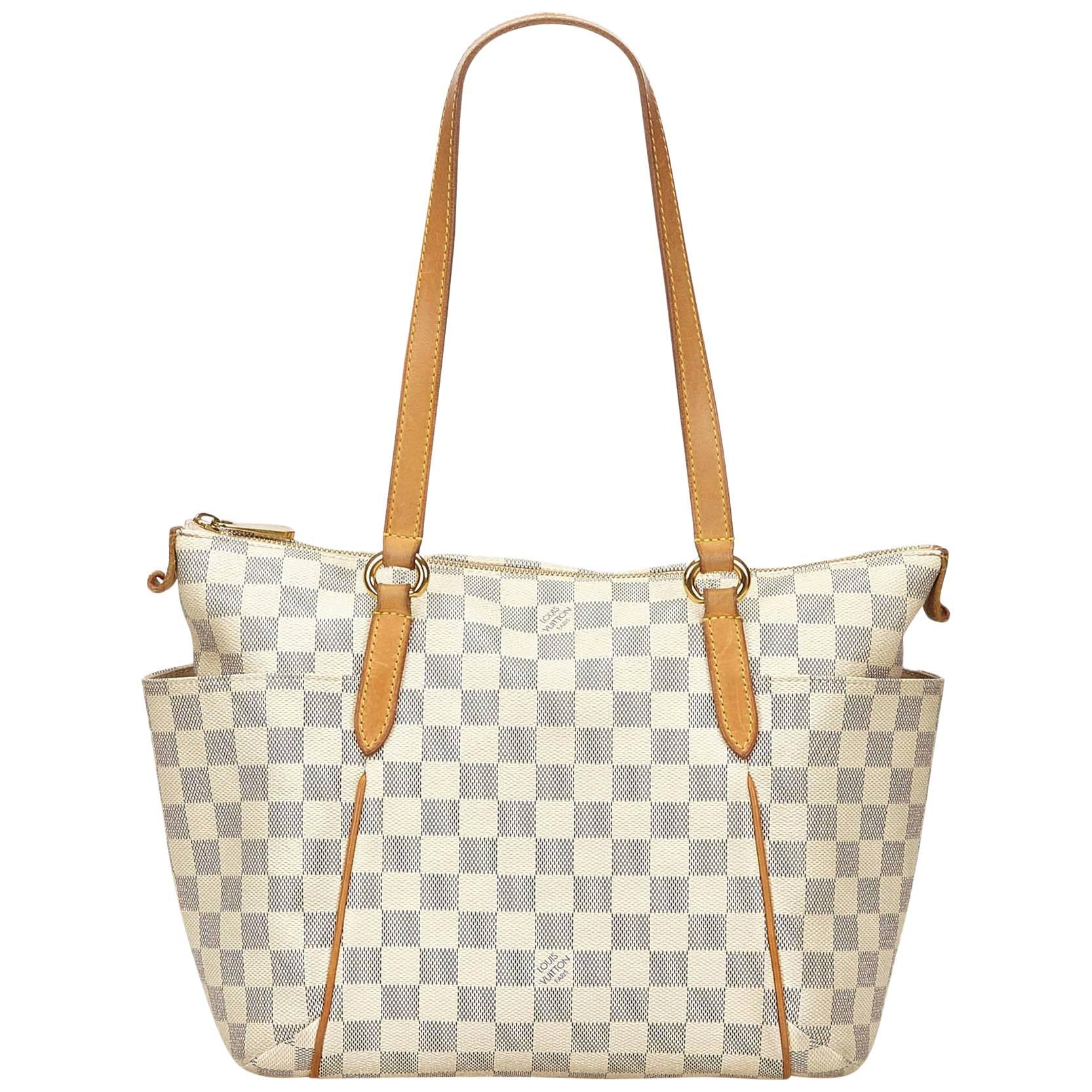 Louis Vuitton White Damier Azur Totally PM