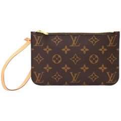 Used Louis Vuitton Monogram Canvas Pouch For Neverfull Bag