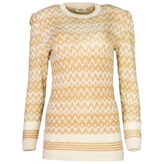 Valentino Vintage Beige and Cream Sweater Sz M