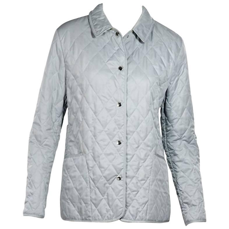 Light Blue Burberry London Quilted Jacket