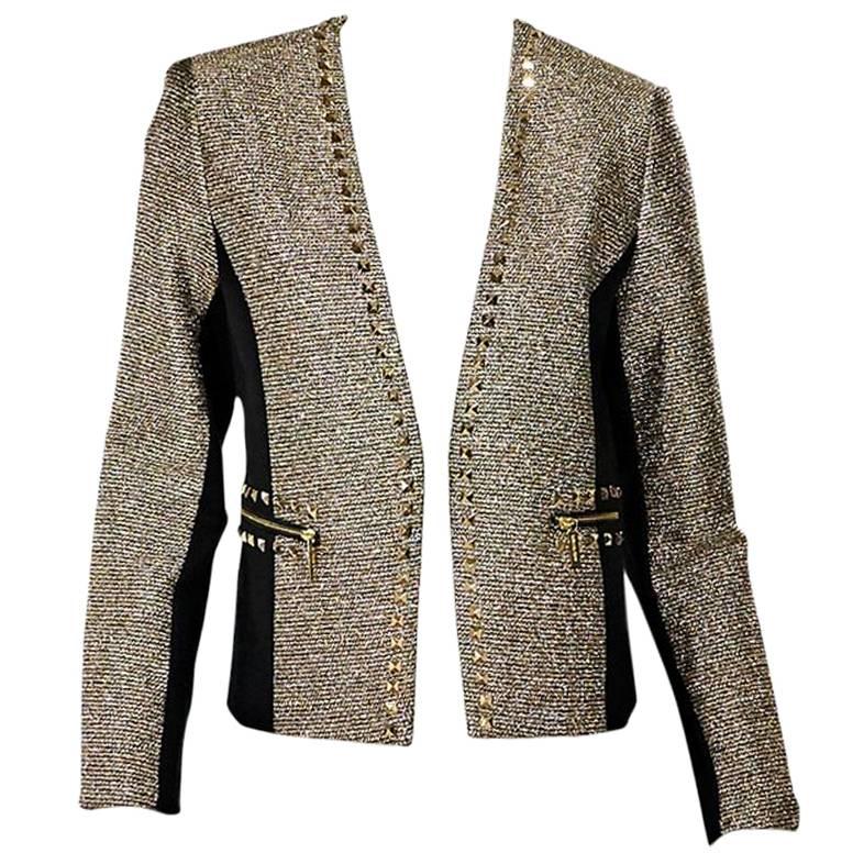 Gold & Black Michael Michael Kors Studded Blazer