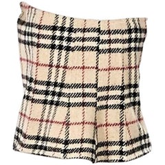 Tan Burberry Plaid Wool Corset