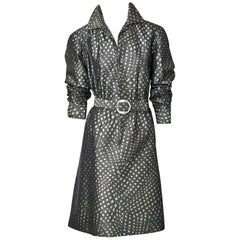 Galanos Belted Shirt Waist Dress