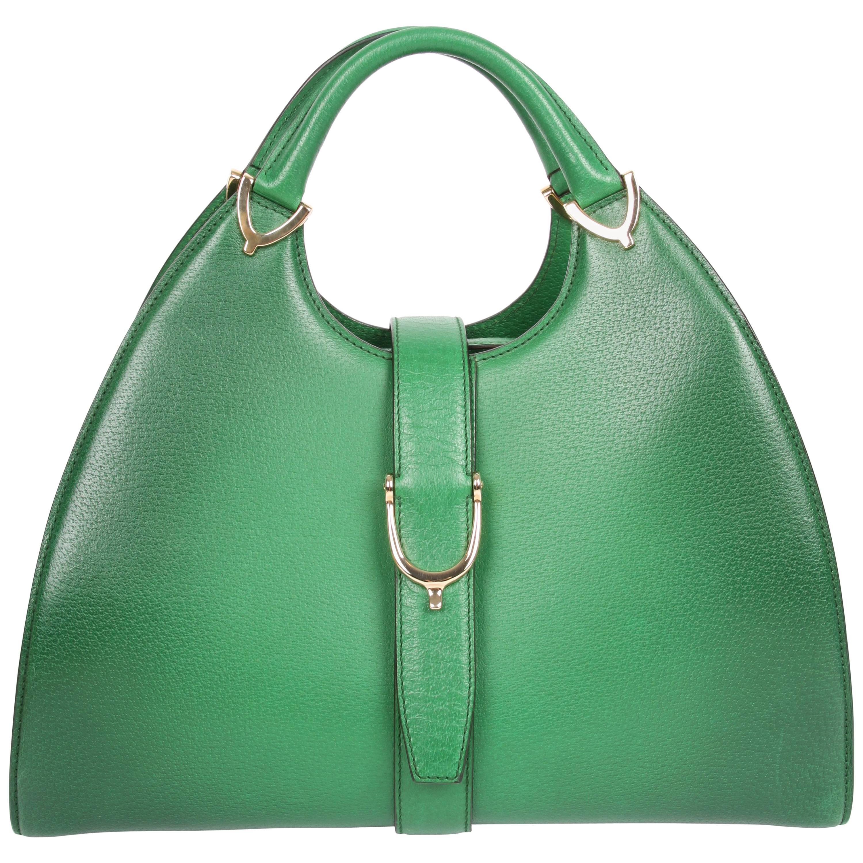   Gucci Stirrup Top Handle Bag - green   Gucci Stirrup Top Handle Bag - green   