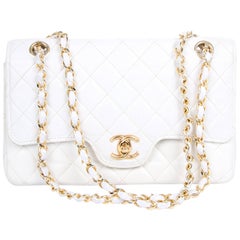 Chanel Vintage Double Flap Bag - ivory white