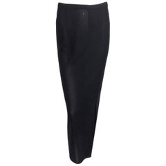 1996 Dolce & Gabbana Semi-Sheer Long Black Stretch Pencil Skirt
