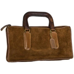 Bonnie Cashin Coach Suede Soft-Sided Attaché Purse, 1970s