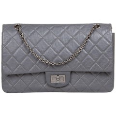 Chanel Reissue 227  Grey Leather Pristine Conditions