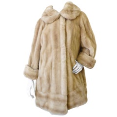 Vintage Faux Mink Fur Coat, 1960s  