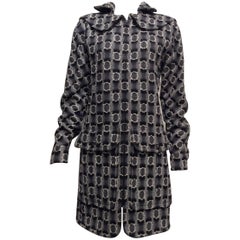 Chanel Runway Grey White Black Lesage Coat Sz42 ( Us 10)