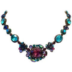 Contemporary Antique Bronze &Swarovski Crystal Choker Necklace By, Sorrelli