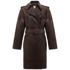 Hermes Brown Alligator Trench Coat