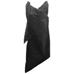 Rick Owens Black Goose Down Padded Geometric Gilet 