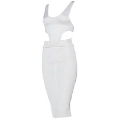 White Backless Alaia Dress