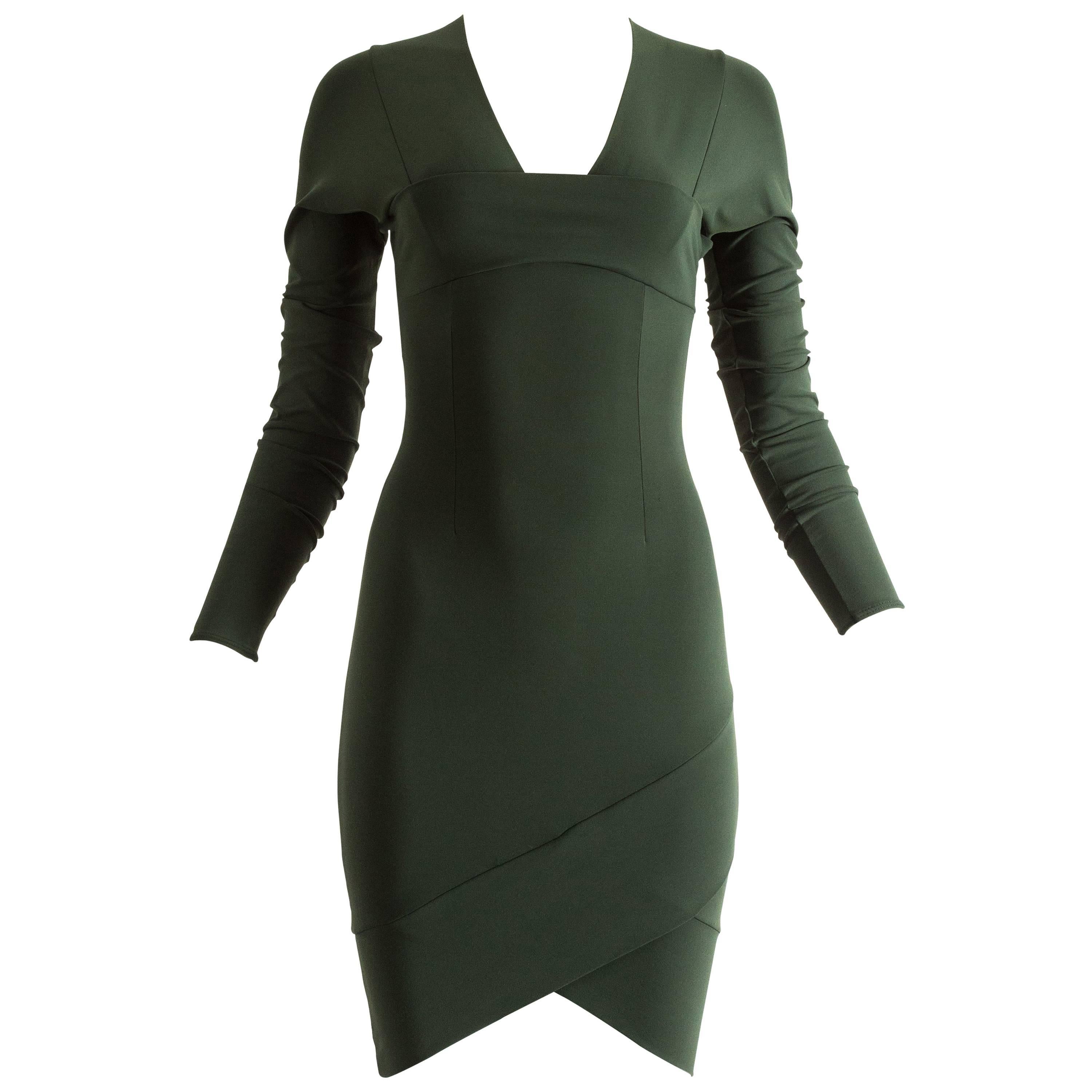 BodyMap 1982-1986 green spandex bodycon dress