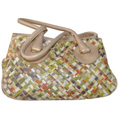 Bottega Veneta Multi-color Woven Intrecciato Tote Bag with Dust Bag